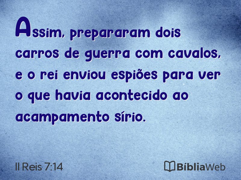 II Reis 7:14 em imagem para compartilhar