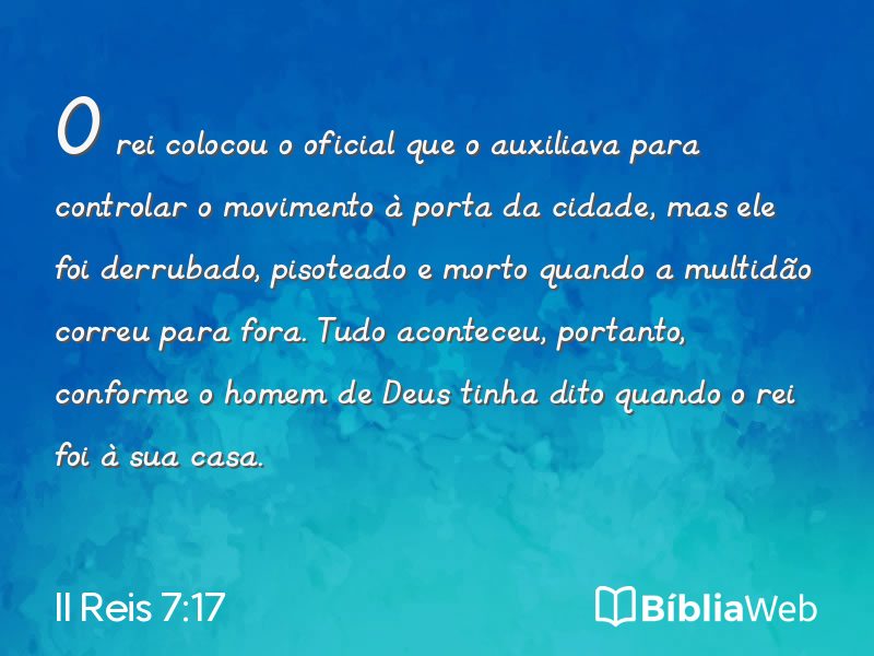 II Reis 7:17 em imagem para compartilhar