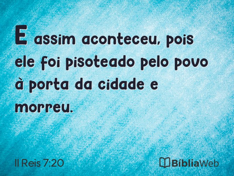 II Reis 7:20 em imagem para compartilhar