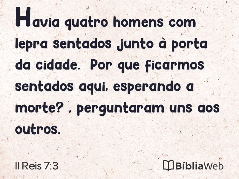 II Reis 7:3 em imagem para compartilhar