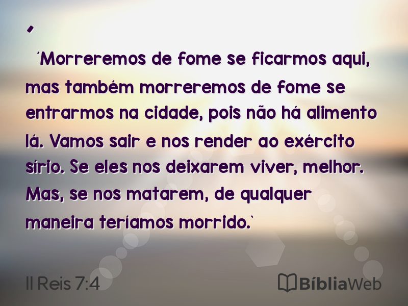 II Reis 7:4 em imagem para compartilhar