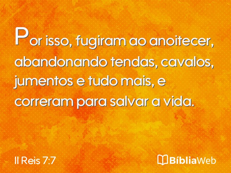 II Reis 7:7 em imagem para compartilhar