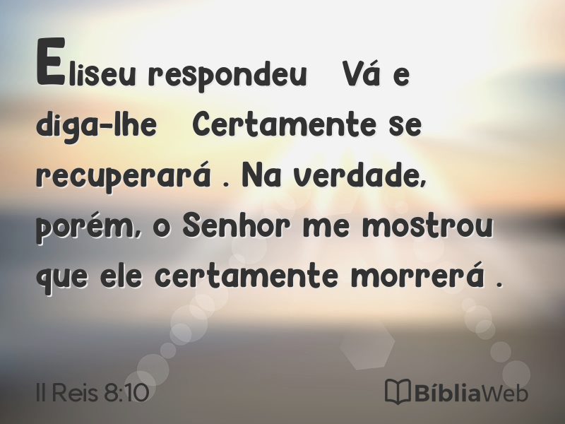 II Reis 8:10 em imagem para compartilhar