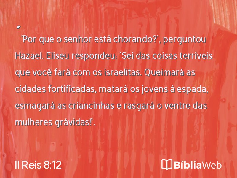 II Reis 8:12 em imagem para compartilhar