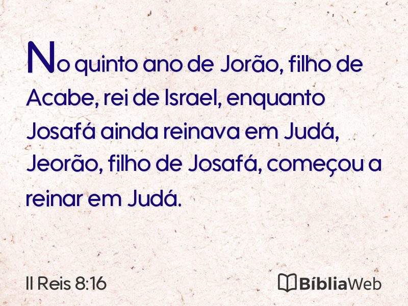 II Reis 8:16 em imagem para compartilhar