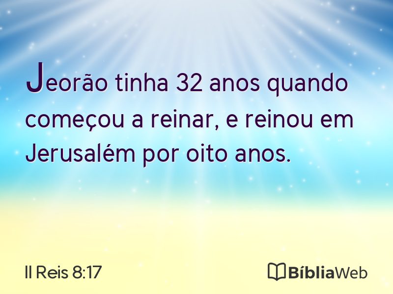 II Reis 8:17 em imagem para compartilhar