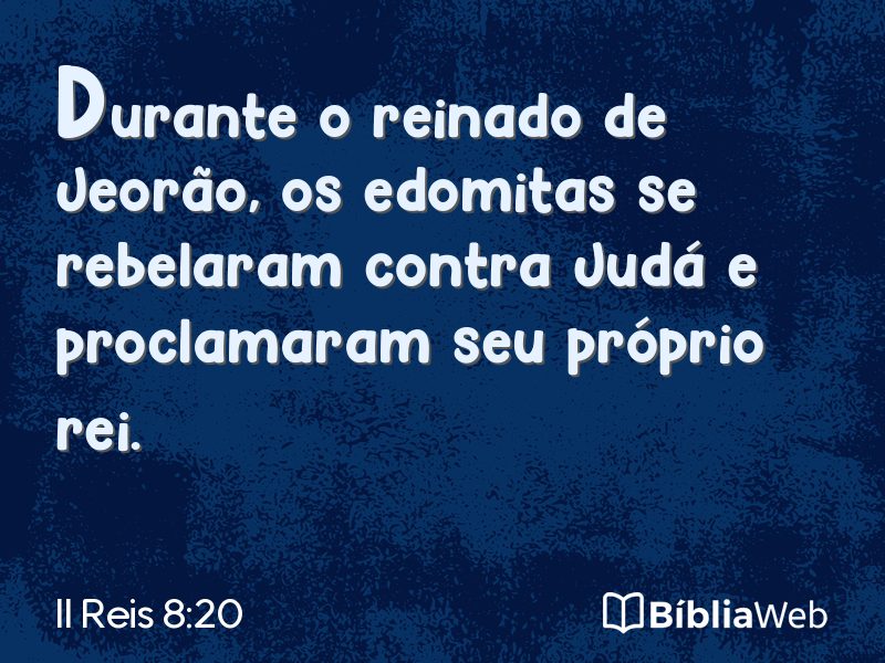 II Reis 8:20 em imagem para compartilhar