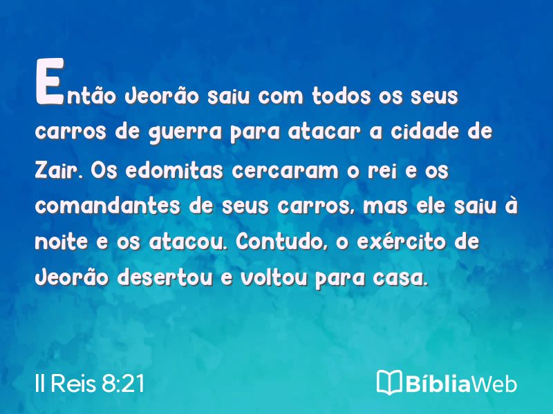 II Reis 8:21 em imagem para compartilhar