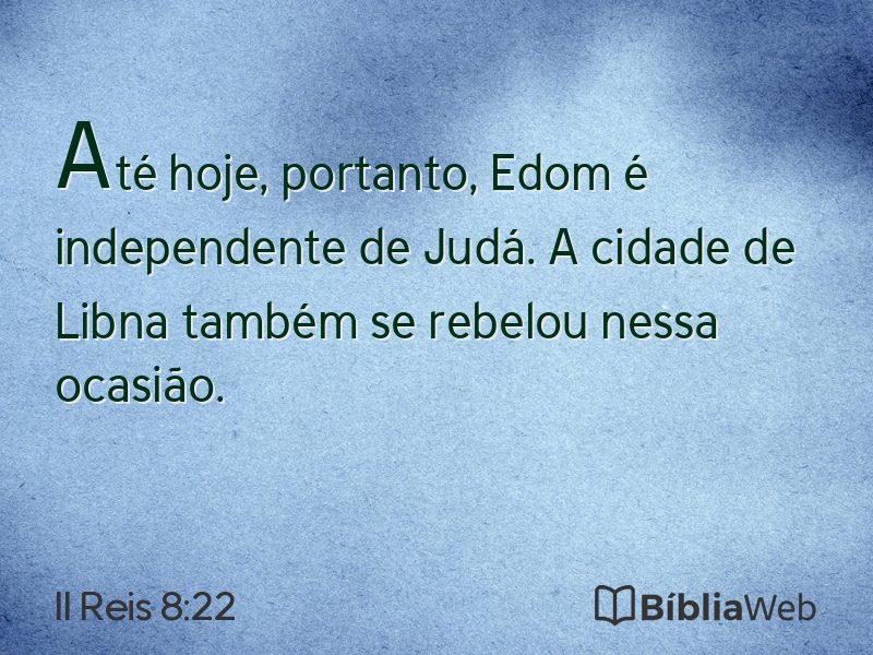 II Reis 8:22 em imagem para compartilhar