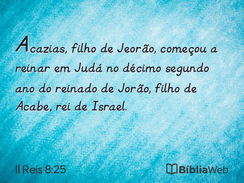 II Reis 8:25 em imagem para compartilhar