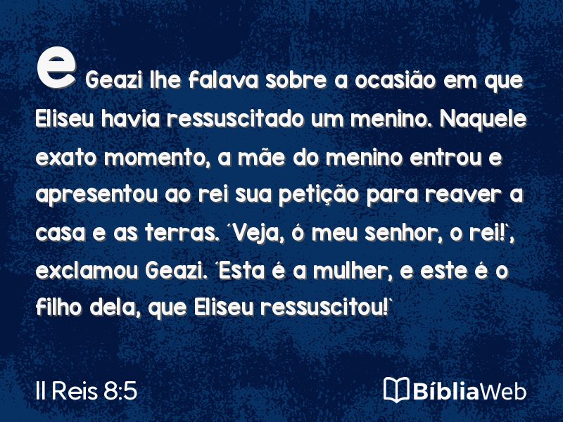 II Reis 8:5 em imagem para compartilhar