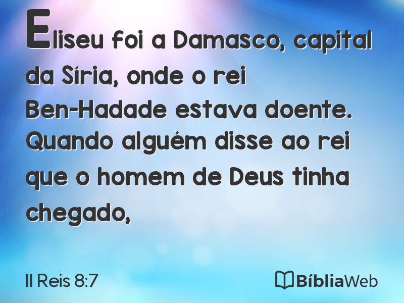 II Reis 8:7 em imagem para compartilhar