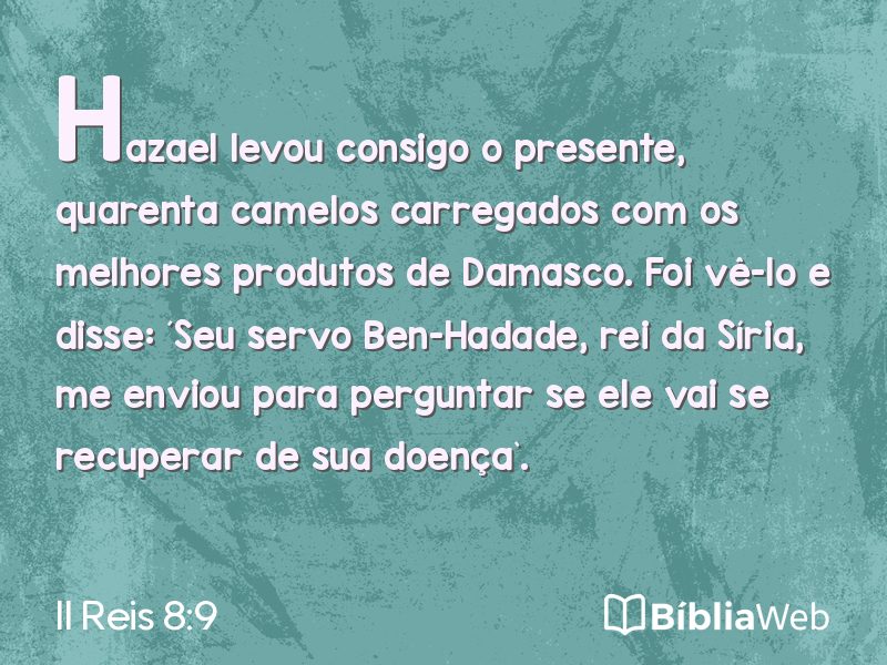 II Reis 8:9 em imagem para compartilhar