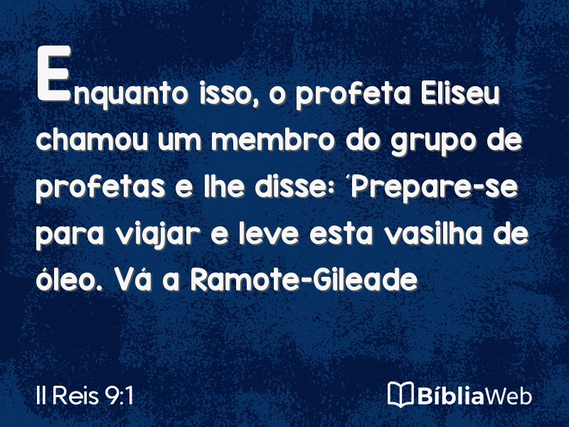 II Reis 9:1 em imagem para compartilhar