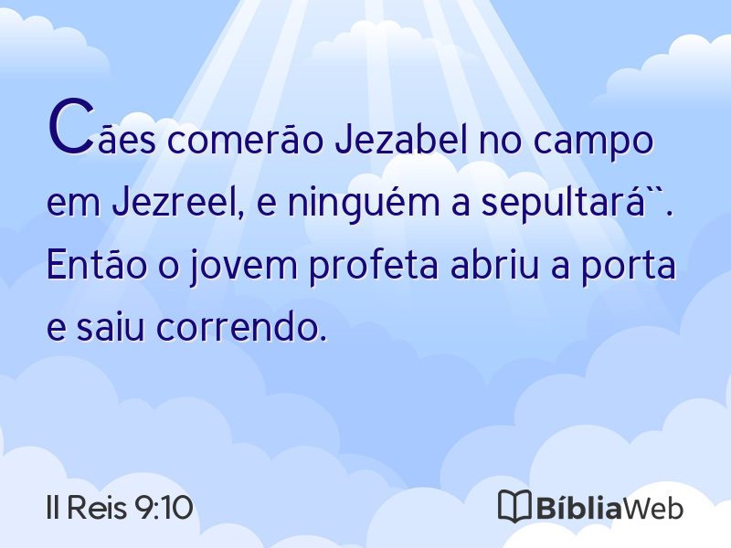 II Reis 9:10 em imagem para compartilhar