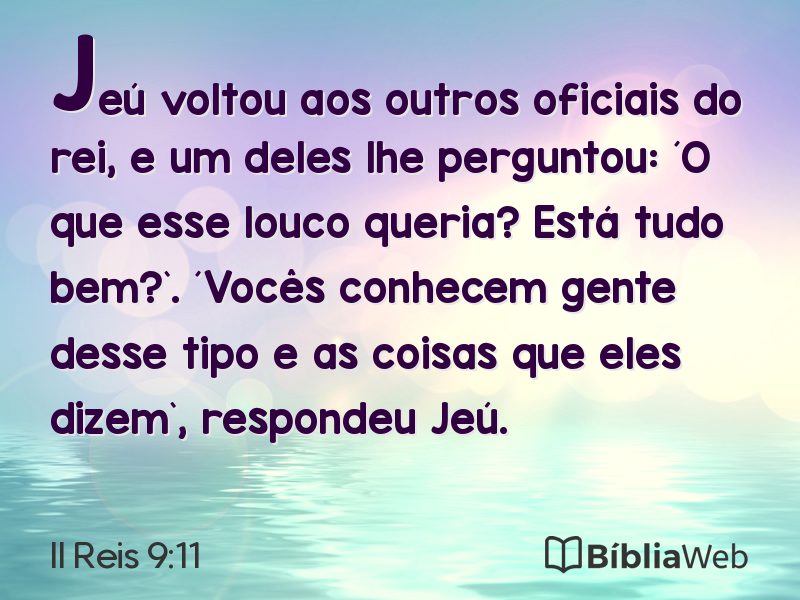 II Reis 9:11 em imagem para compartilhar