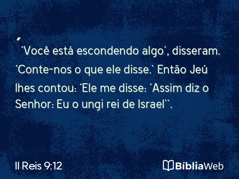 II Reis 9:12 em imagem para compartilhar