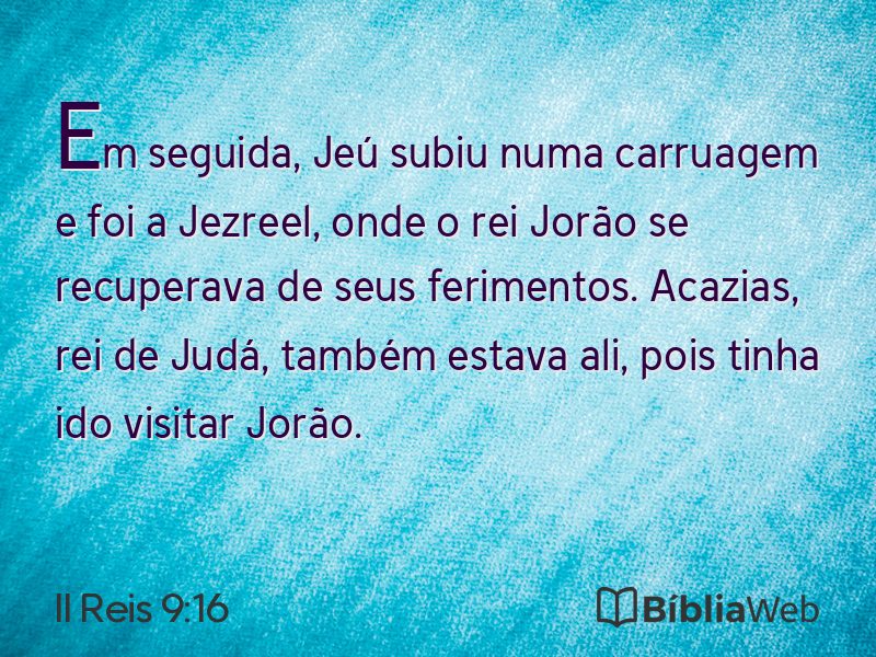 II Reis 9:16 em imagem para compartilhar