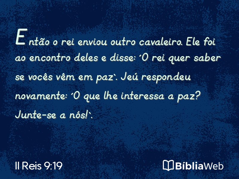II Reis 9:19 em imagem para compartilhar