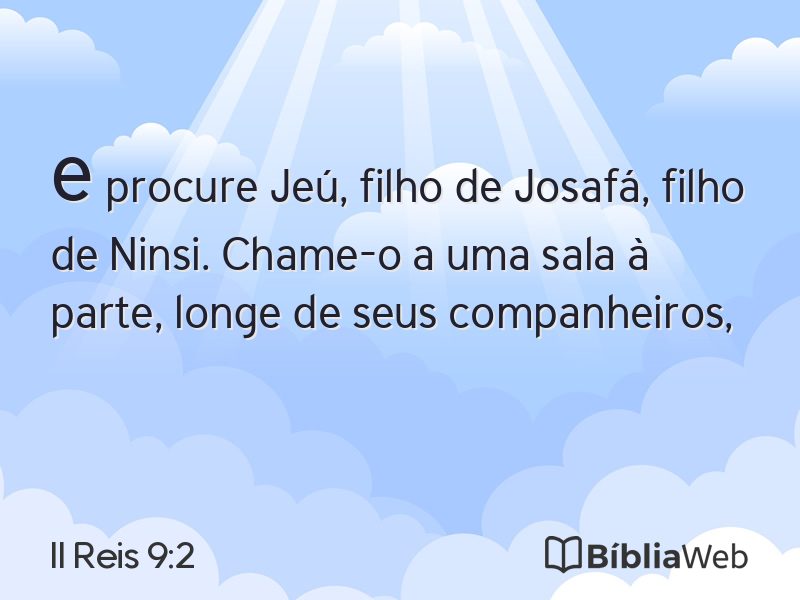II Reis 9:2 em imagem para compartilhar