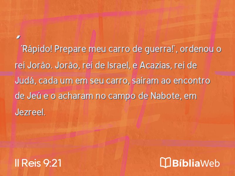 II Reis 9:21 em imagem para compartilhar
