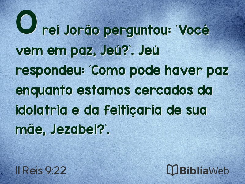 II Reis 9:22 em imagem para compartilhar