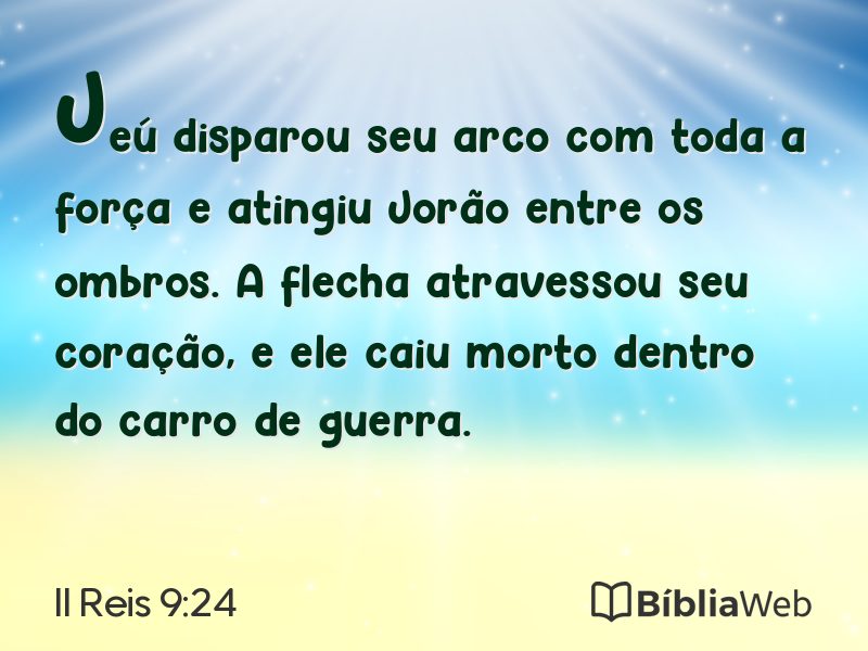 II Reis 9:24 em imagem para compartilhar