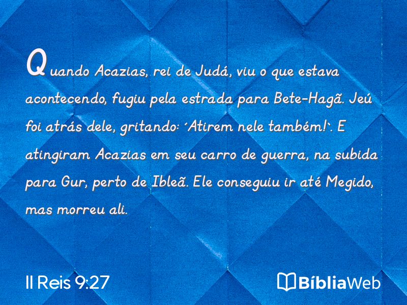 II Reis 9:27 em imagem para compartilhar