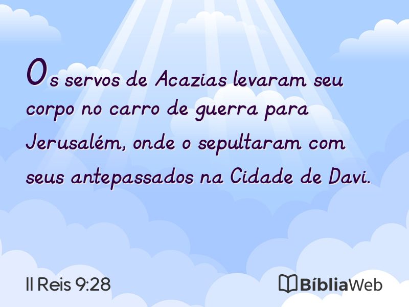 II Reis 9:28 em imagem para compartilhar