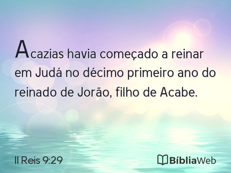 II Reis 9:29 em imagem para compartilhar