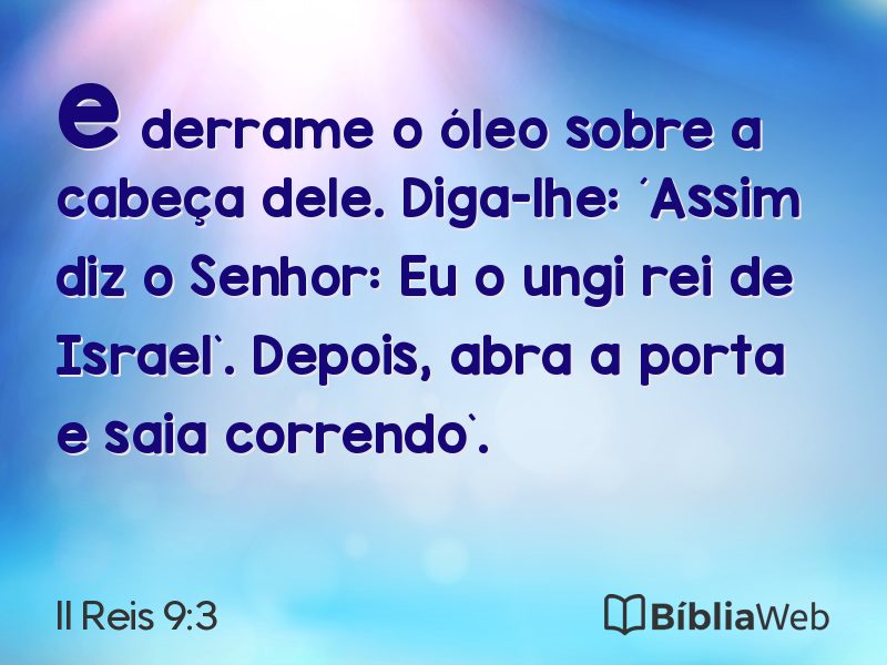 II Reis 9:3 em imagem para compartilhar