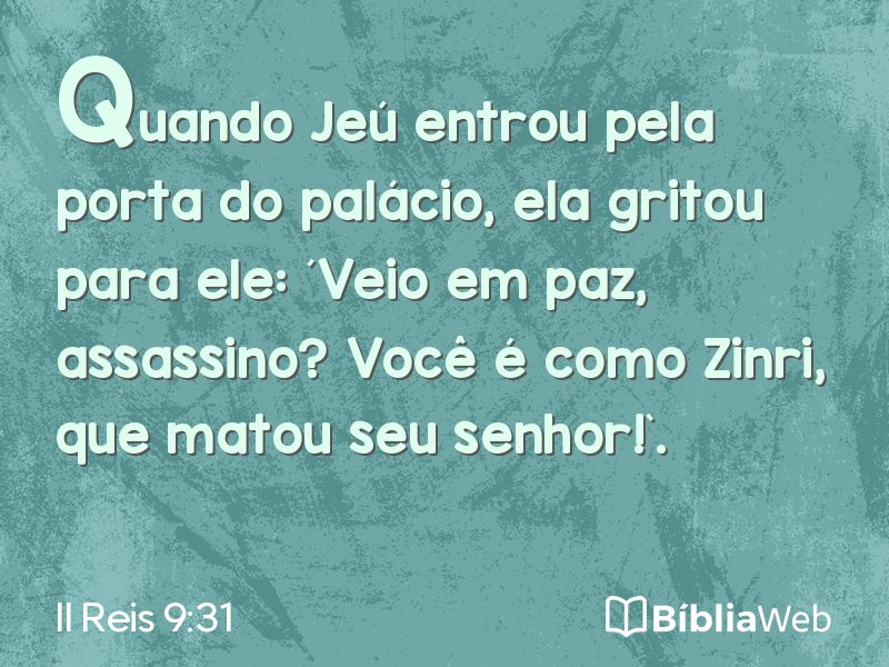 II Reis 9:31 em imagem para compartilhar