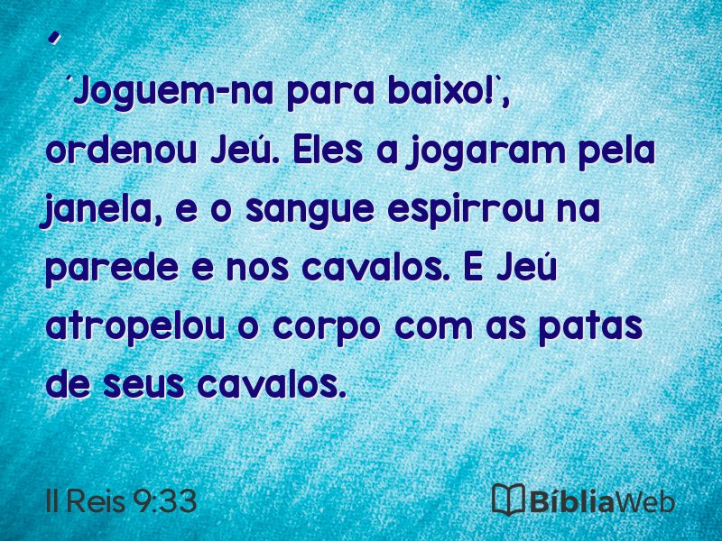 II Reis 9:33 em imagem para compartilhar