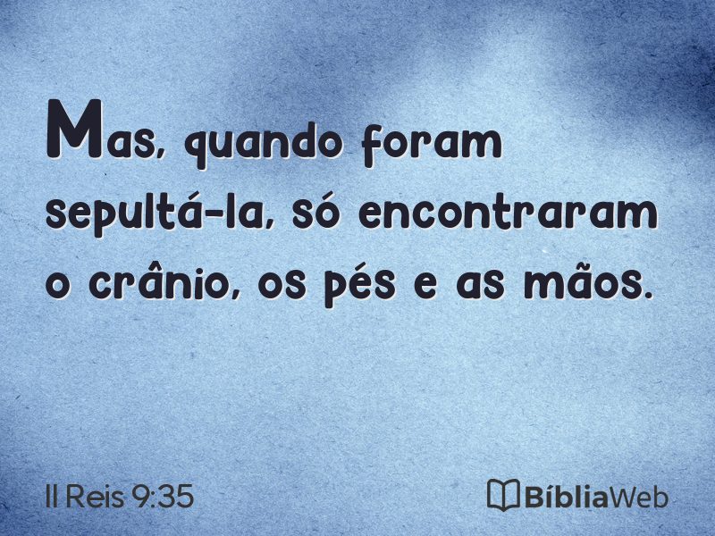 II Reis 9:35 em imagem para compartilhar