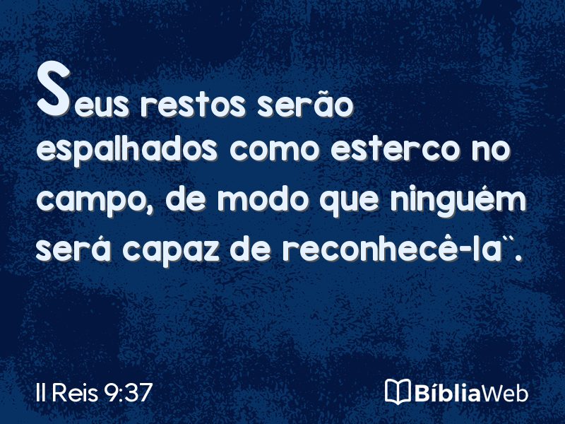 II Reis 9:37 em imagem para compartilhar