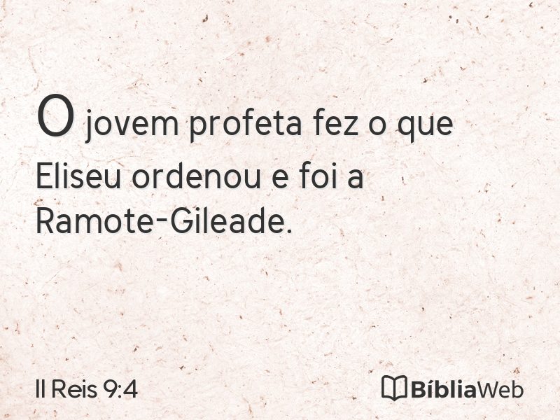 II Reis 9:4 em imagem para compartilhar