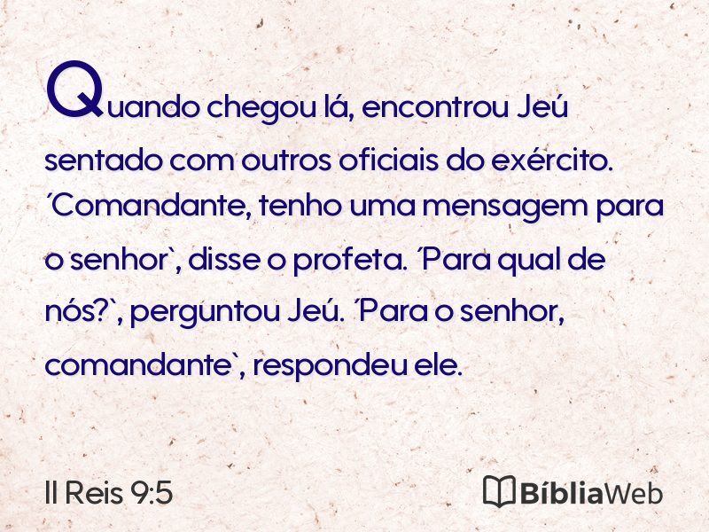 II Reis 9:5 em imagem para compartilhar