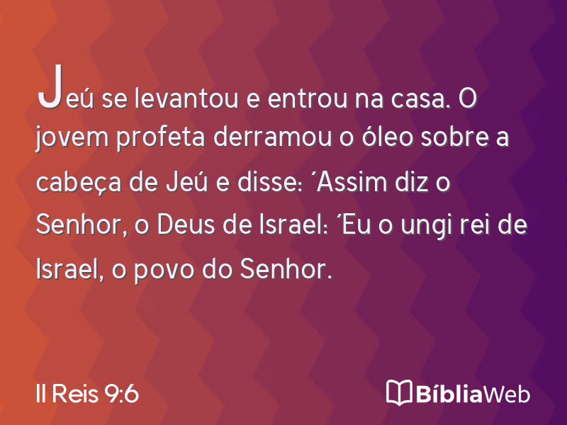 II Reis 9:6 em imagem para compartilhar