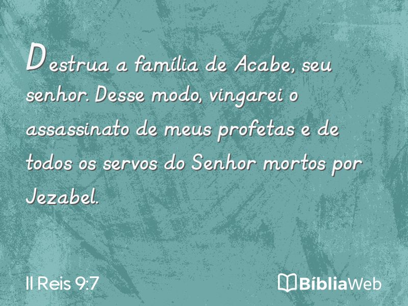 II Reis 9:7 em imagem para compartilhar