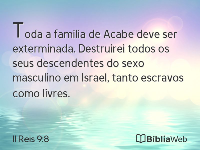 II Reis 9:8 em imagem para compartilhar