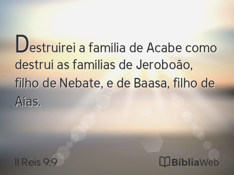 II Reis 9:9 em imagem para compartilhar