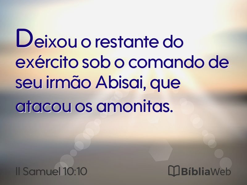 II Samuel 10:10 em imagem para compartilhar