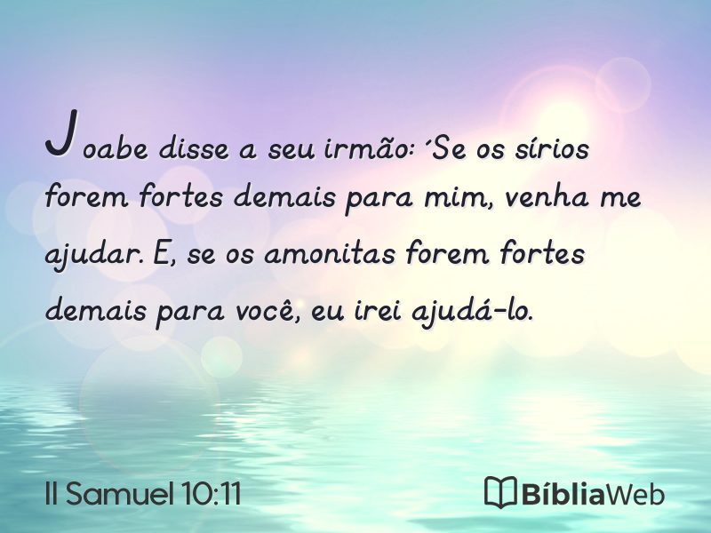 II Samuel 10:11 em imagem para compartilhar