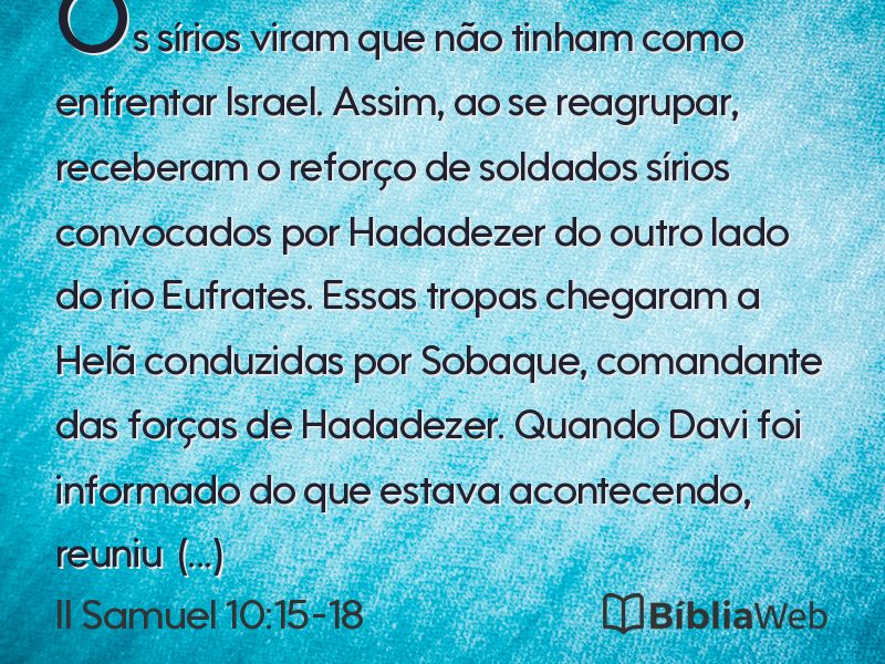 II Samuel 10:15-18 em imagem para compartilhar
