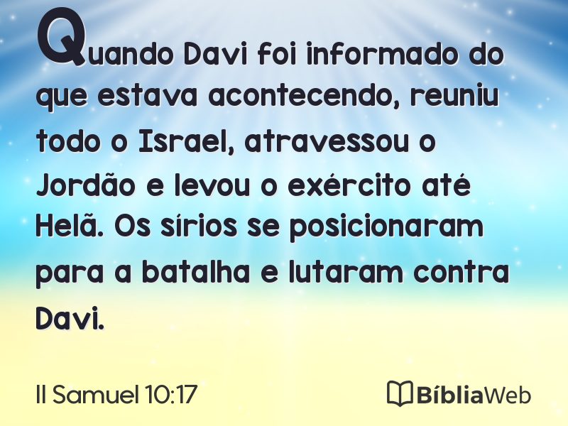 II Samuel 10:17 em imagem para compartilhar