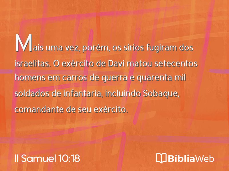 II Samuel 10:18 em imagem para compartilhar
