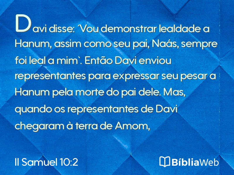 II Samuel 10:2 em imagem para compartilhar