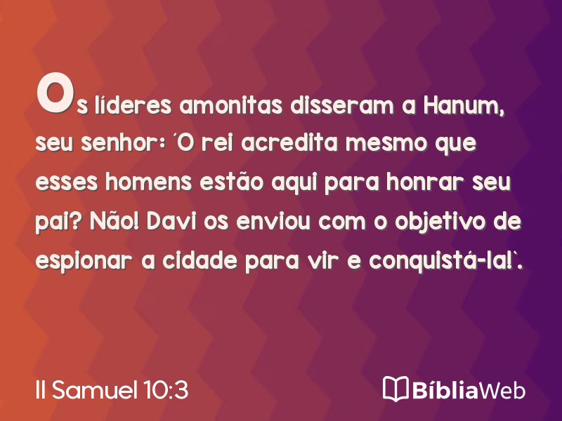 II Samuel 10:3 em imagem para compartilhar