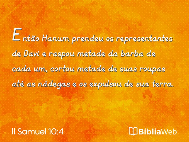 II Samuel 10:4 em imagem para compartilhar