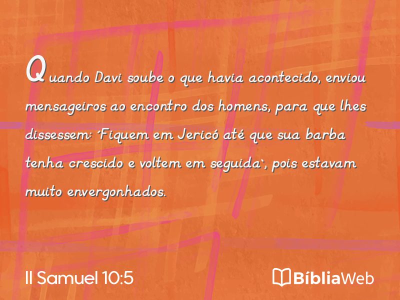 II Samuel 10:5 em imagem para compartilhar
